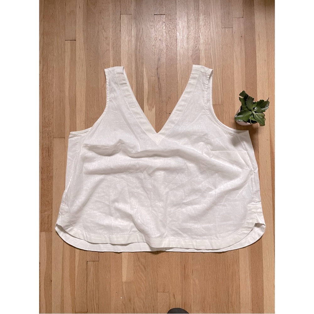 Madewell linen tank with button up back size 1x
